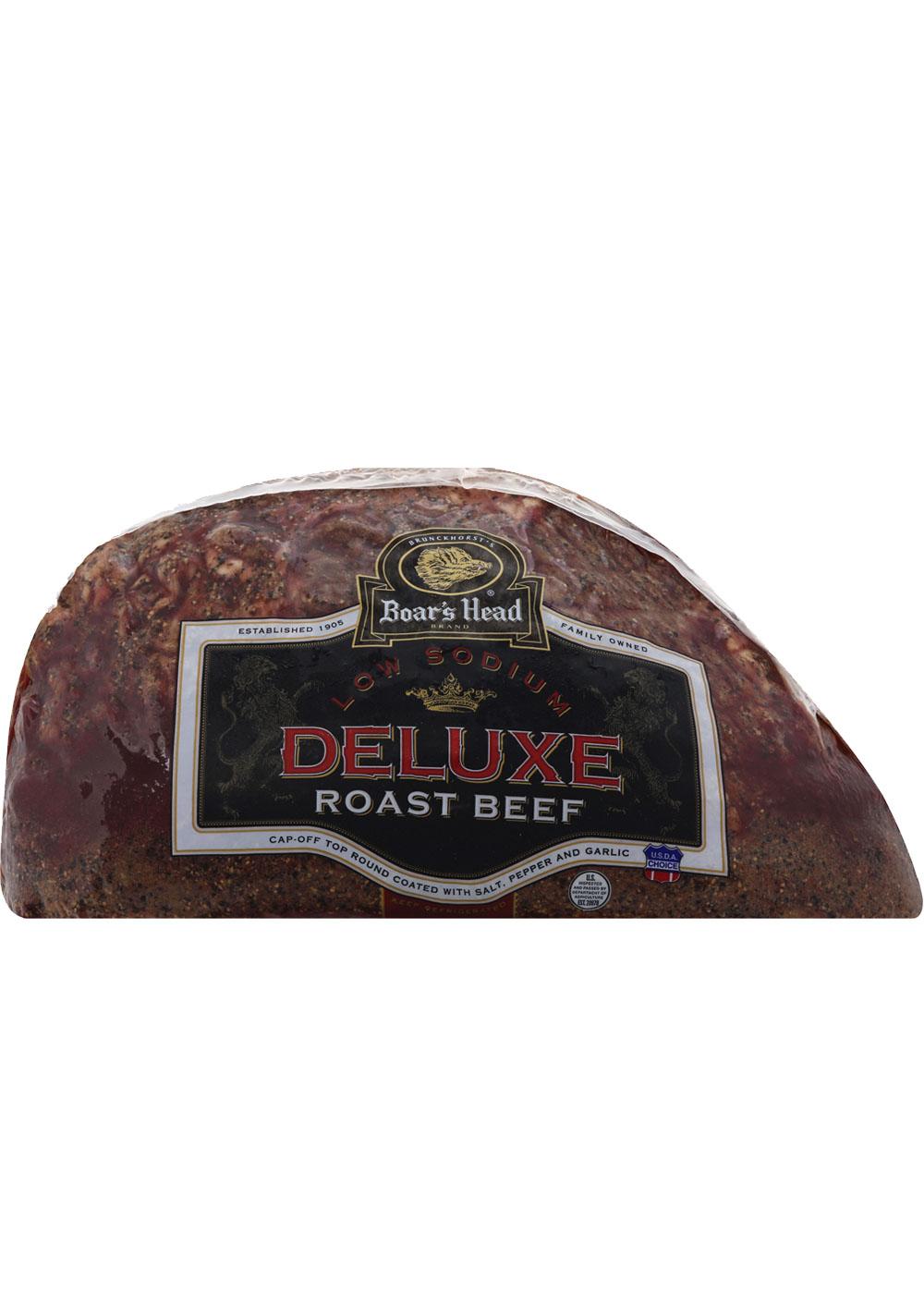 Boar's Head Deluxe Low Sodium Roast Beef, Custom Sliced Shop Meat at