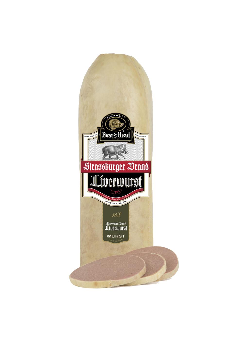 Boar's Head Strassburger Brand Liverwurst, Custom Sliced Shop Meat at