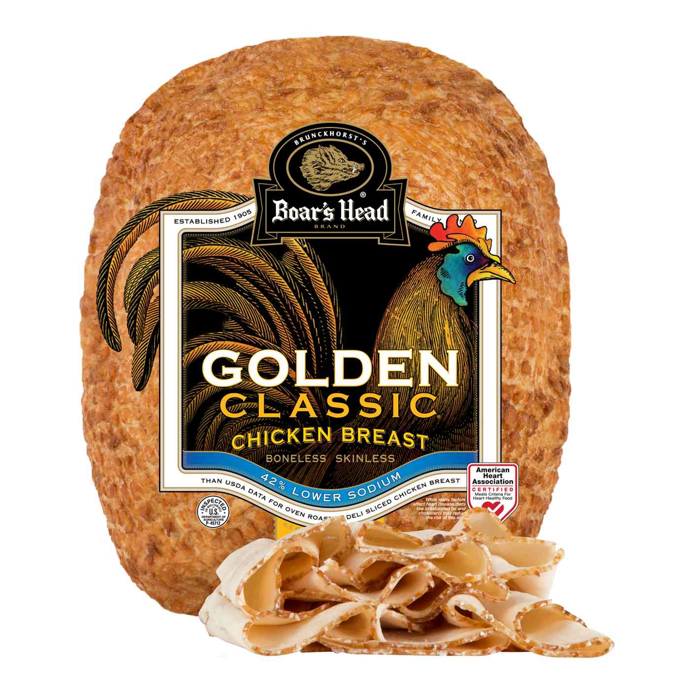 Boar's Head Golden Classic Lower Sodium Chicken Breast, Custom Sliced; image 2 of 2
