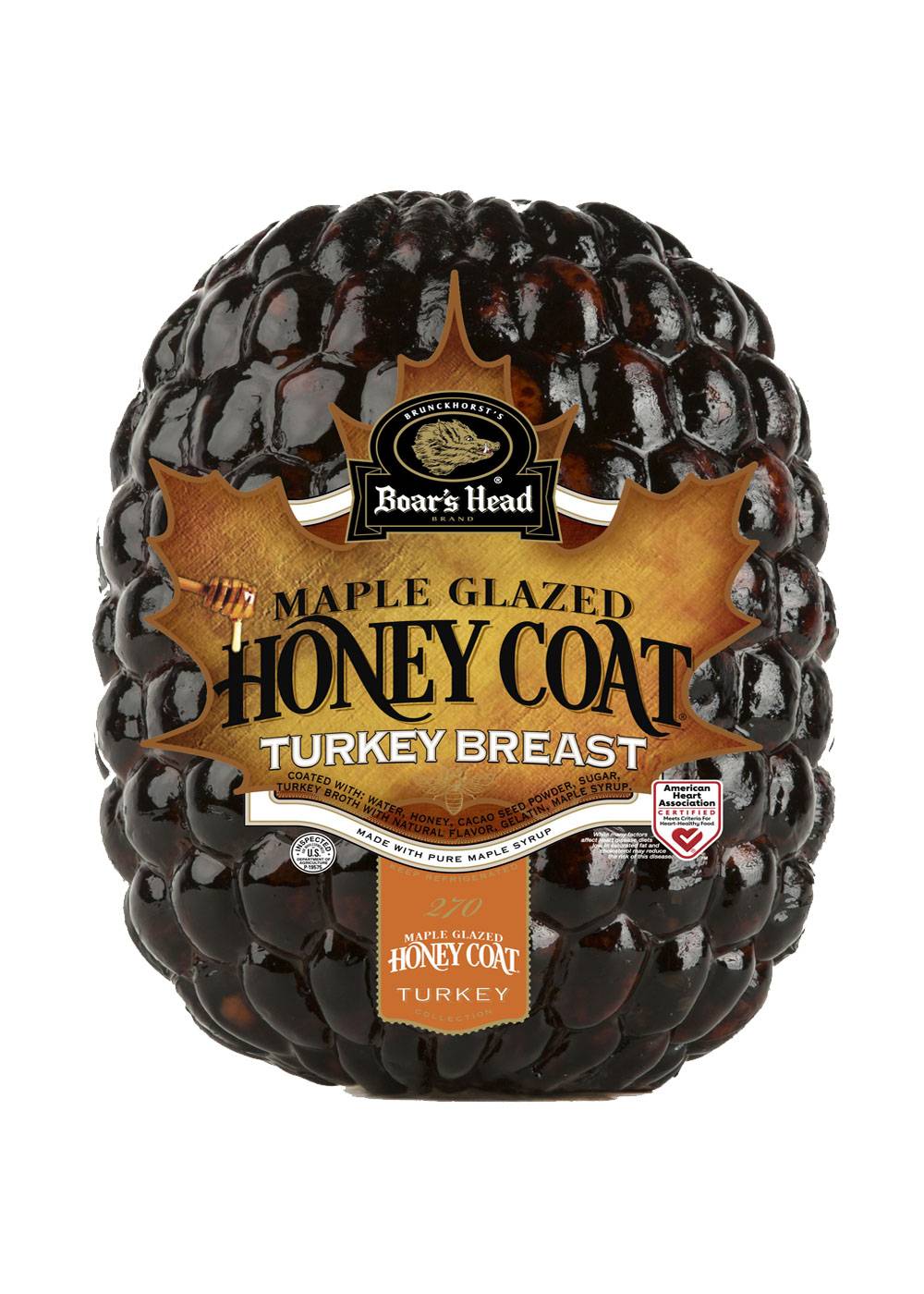 Boar's Head Maple Glazed Honey Coat Turkey Breast, Custom Sliced; image 1 of 2