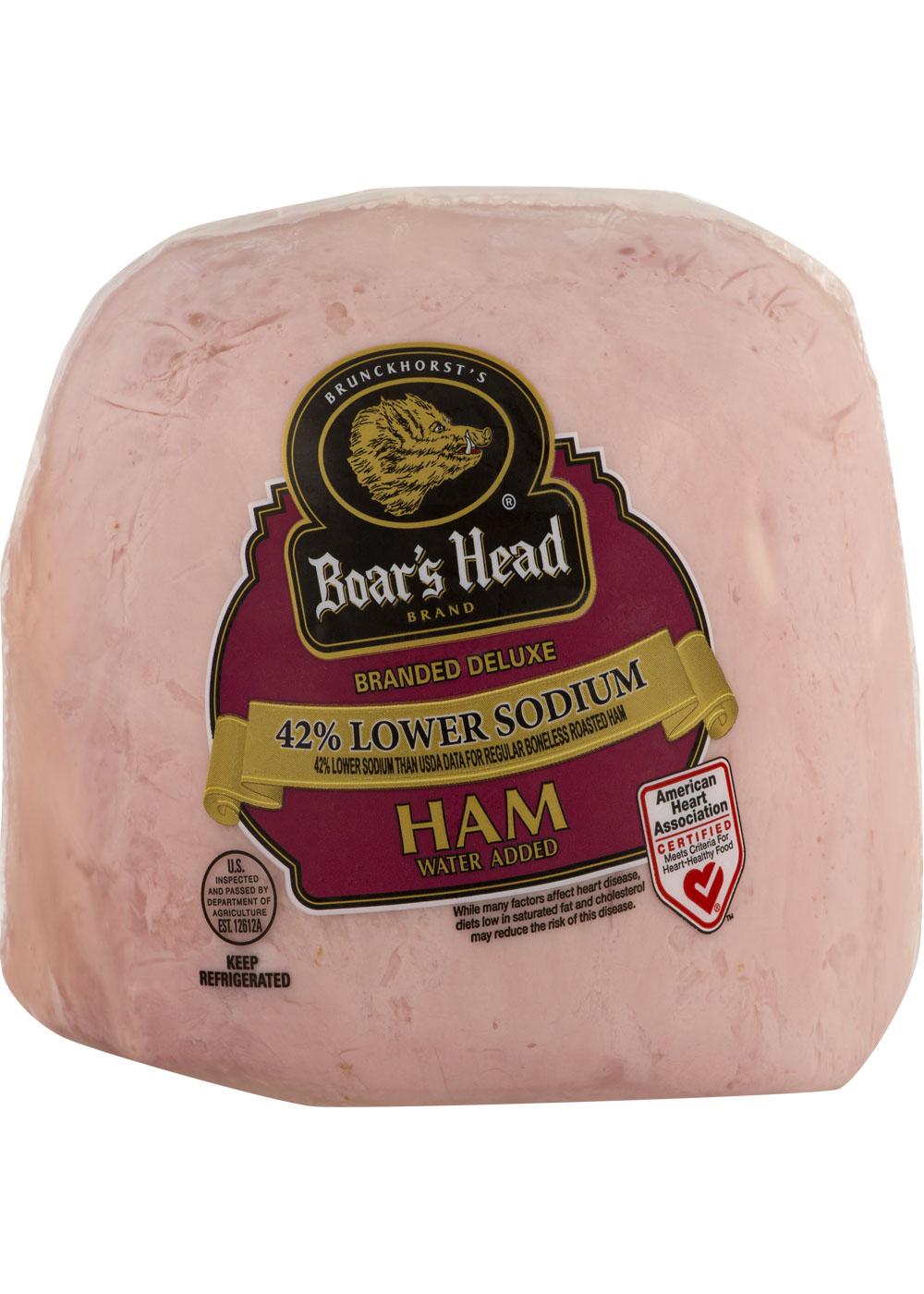 Boar's Head Branded Deluxe 42 Lower Sodium Ham Shop Meat at HEB