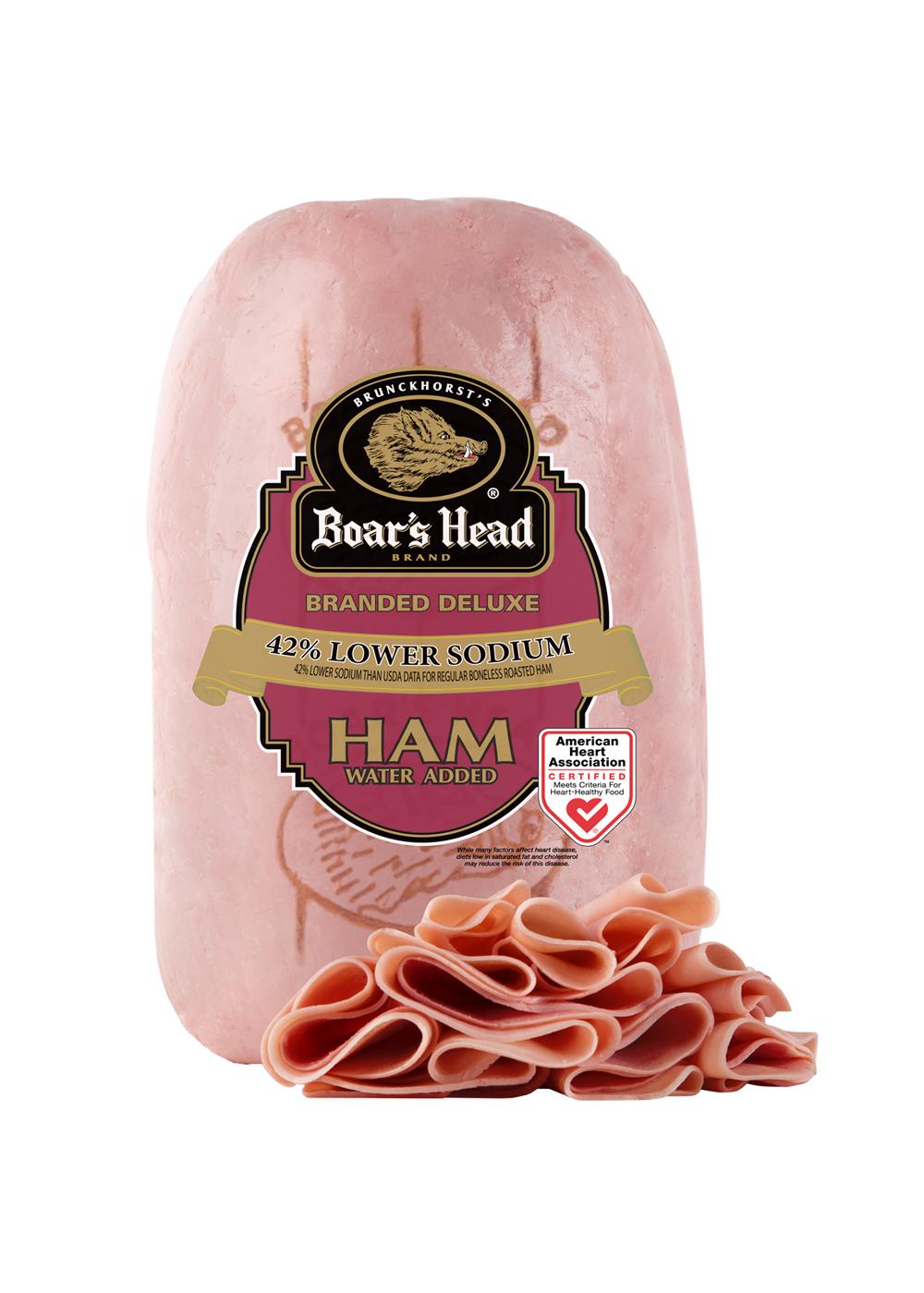 Boar's Head Branded Deluxe Lower Sodium Ham, Custom Sliced; image 2 of 2