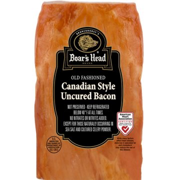 Boar's Head Old Fashioned Canadian Style Uncured Bacon, lb