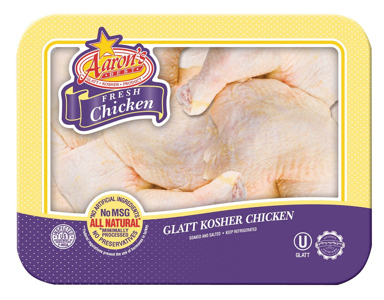 Aaron's Best Kosher Chicken Leg Quarters Shop Chicken at HEB