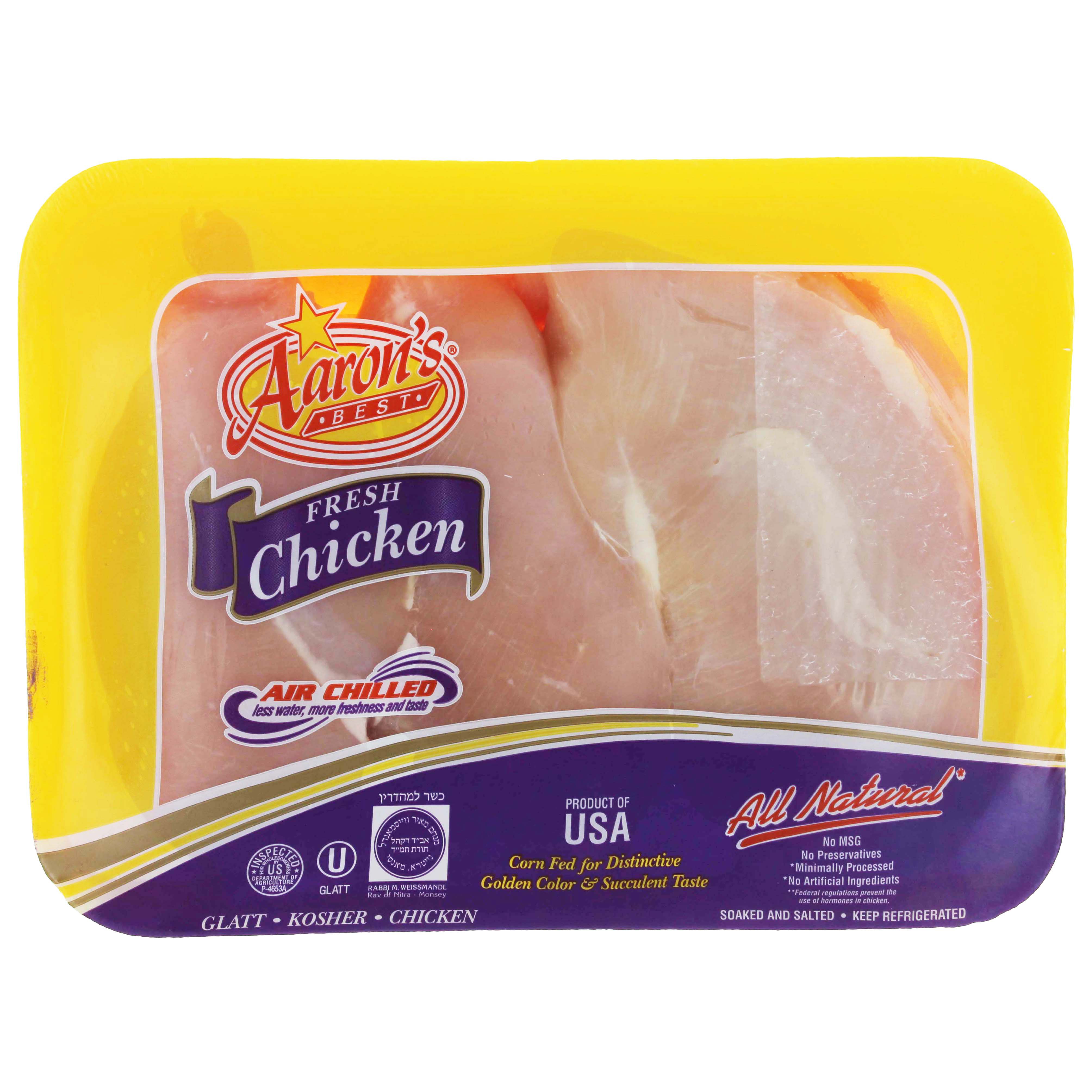Kosher Chicken Breasts, Boneless/Skinless (Cutlets), ANTIBIOTIC