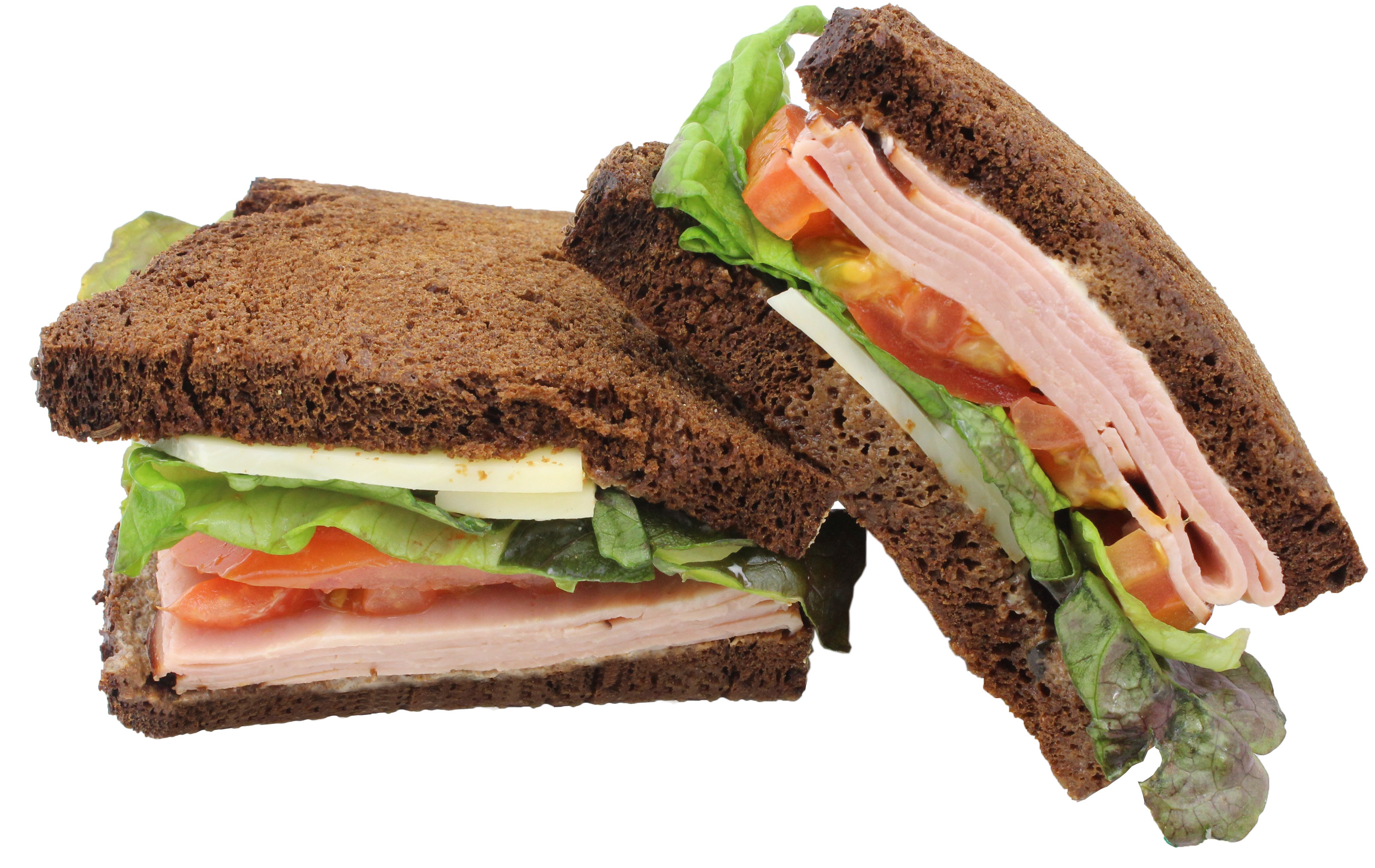 Central Market Ham & Swiss Sandwich on Dark Rye Bread, ea | Central ...