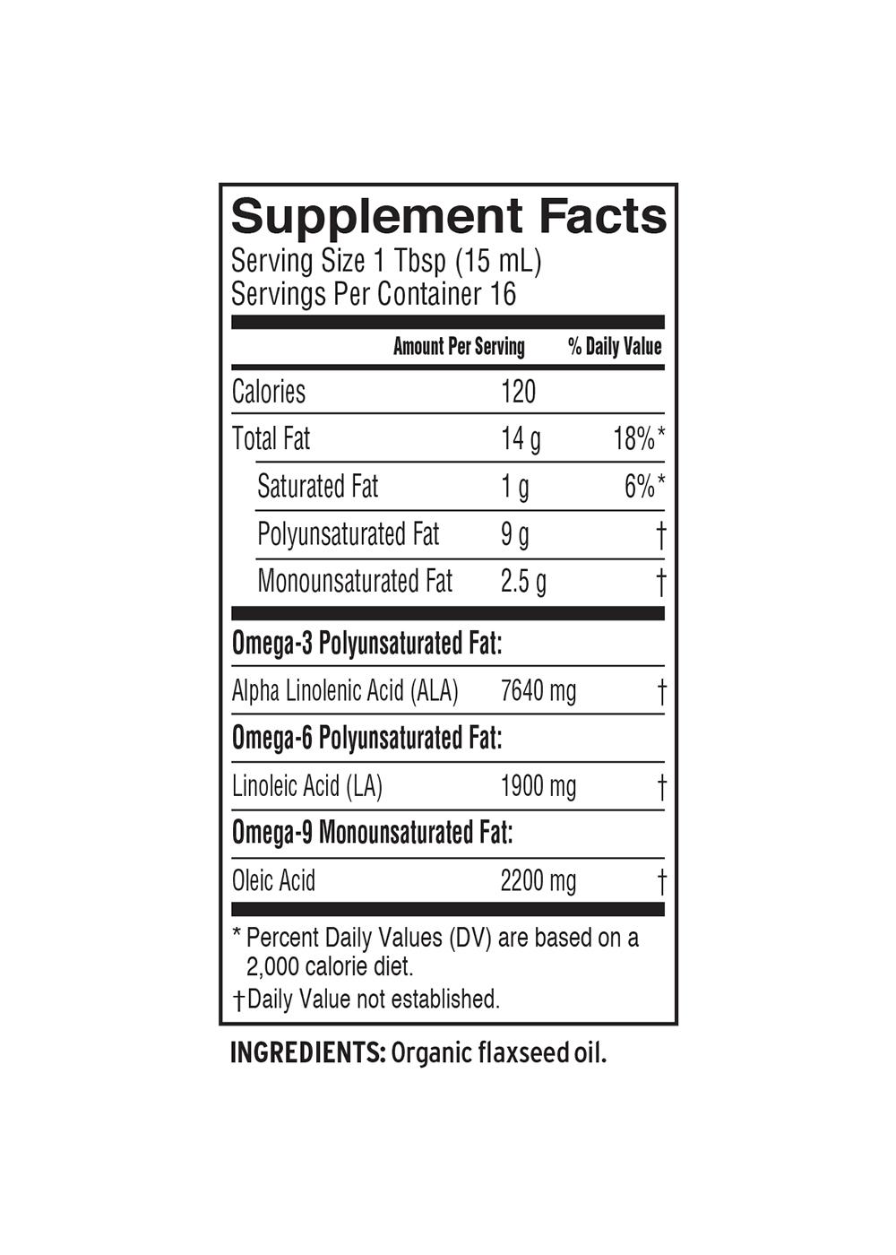 Barlean's Organic Flax Oil; image 2 of 3