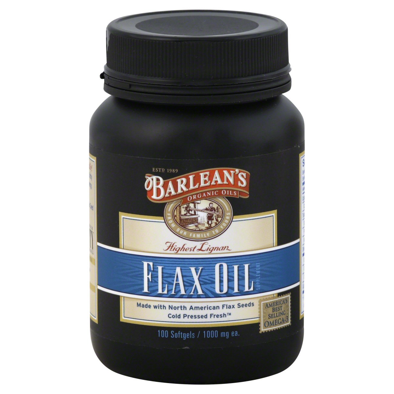 Barlean's Organic Oils Highest Lignan Flax Oil 1000 mg Softgels Shop Diet & Fitness at HEB