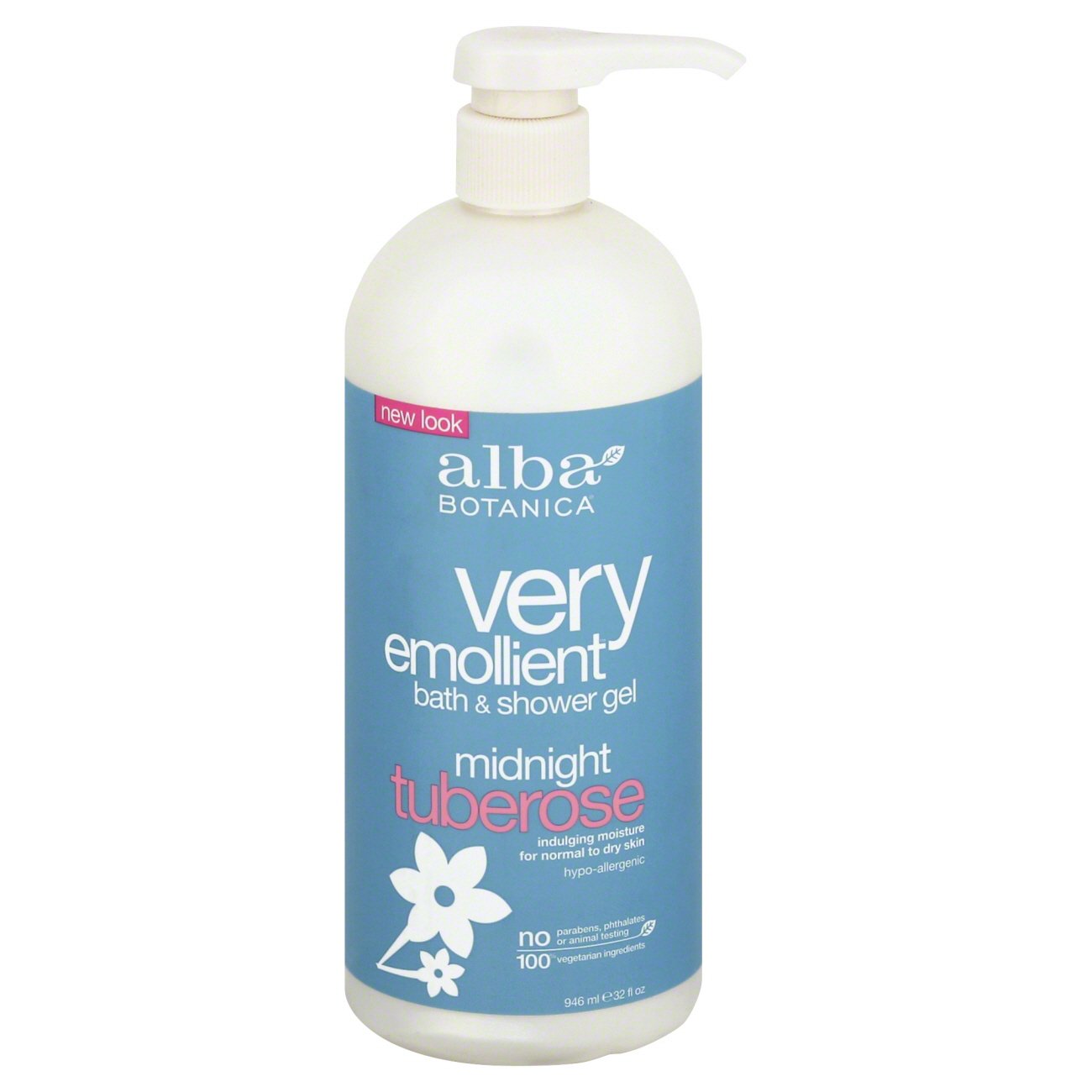 Alba Botanica Very Emollient Sparkling Mint Bath & Shower Gel 32 Oz Bottle - View #9