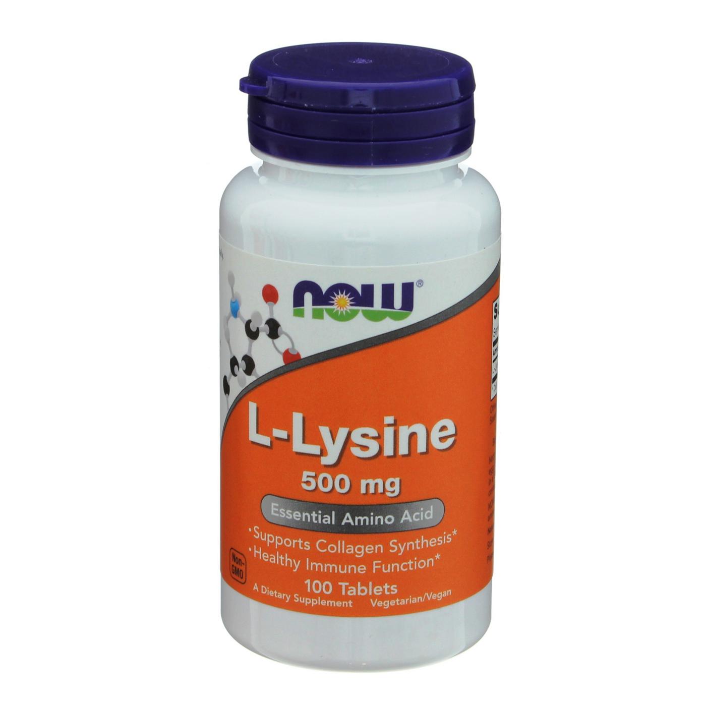 NOW L-Lysine 500 mg Tablets; image 1 of 2