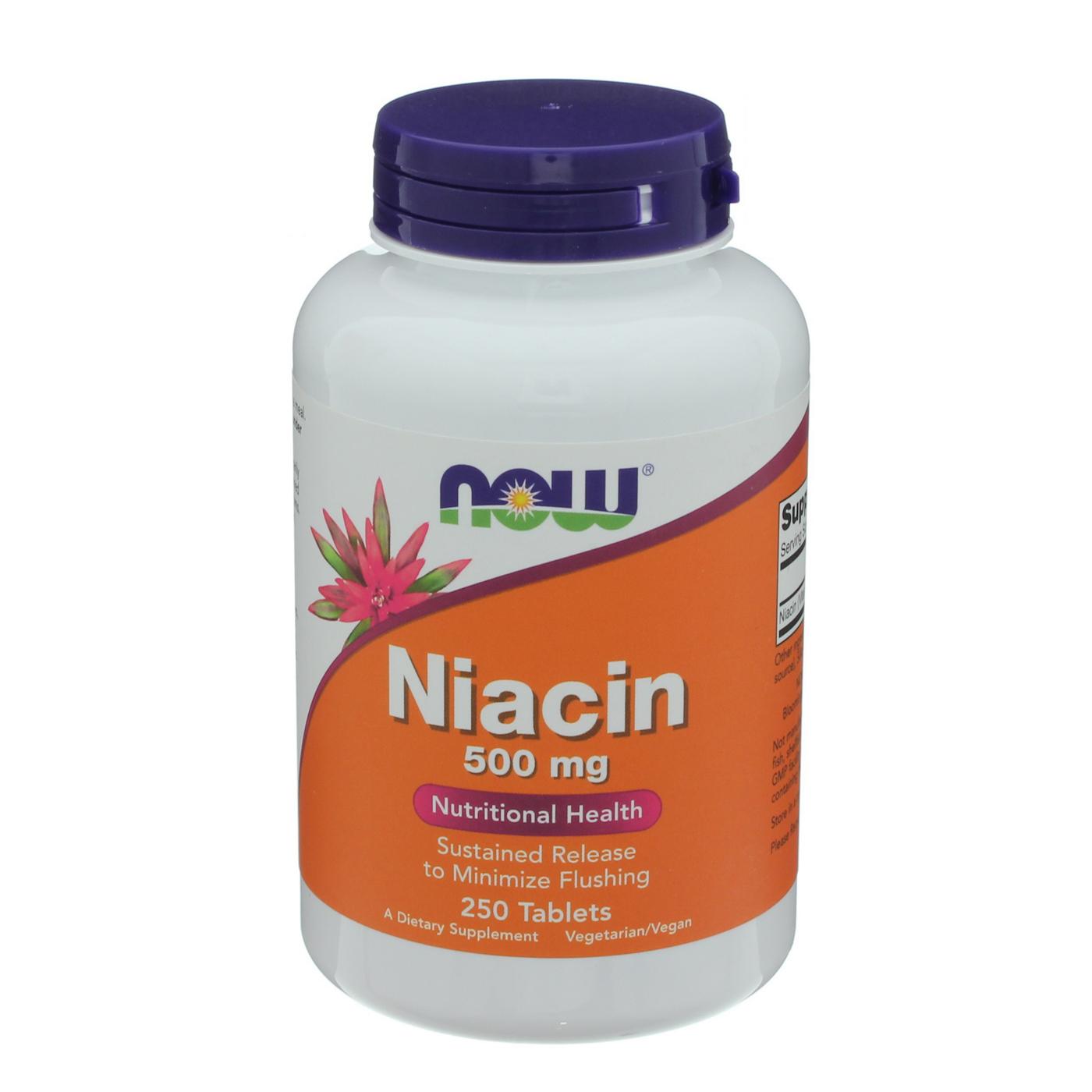NOW Niacin 500 mg Capsules; image 1 of 2