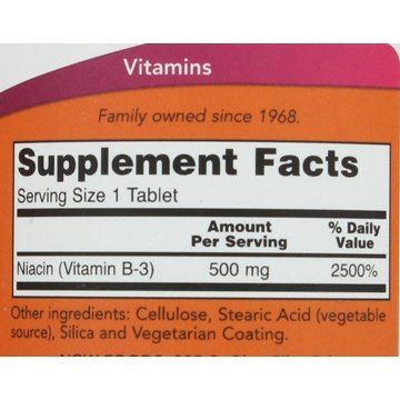 NOW Niacin 500 mg Capsules