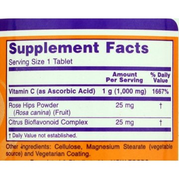 NOW C-1,000 Tablets with Rose Hips