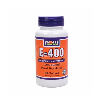 NOW E-400 100% Natural Mixed Tocopherols Softgels