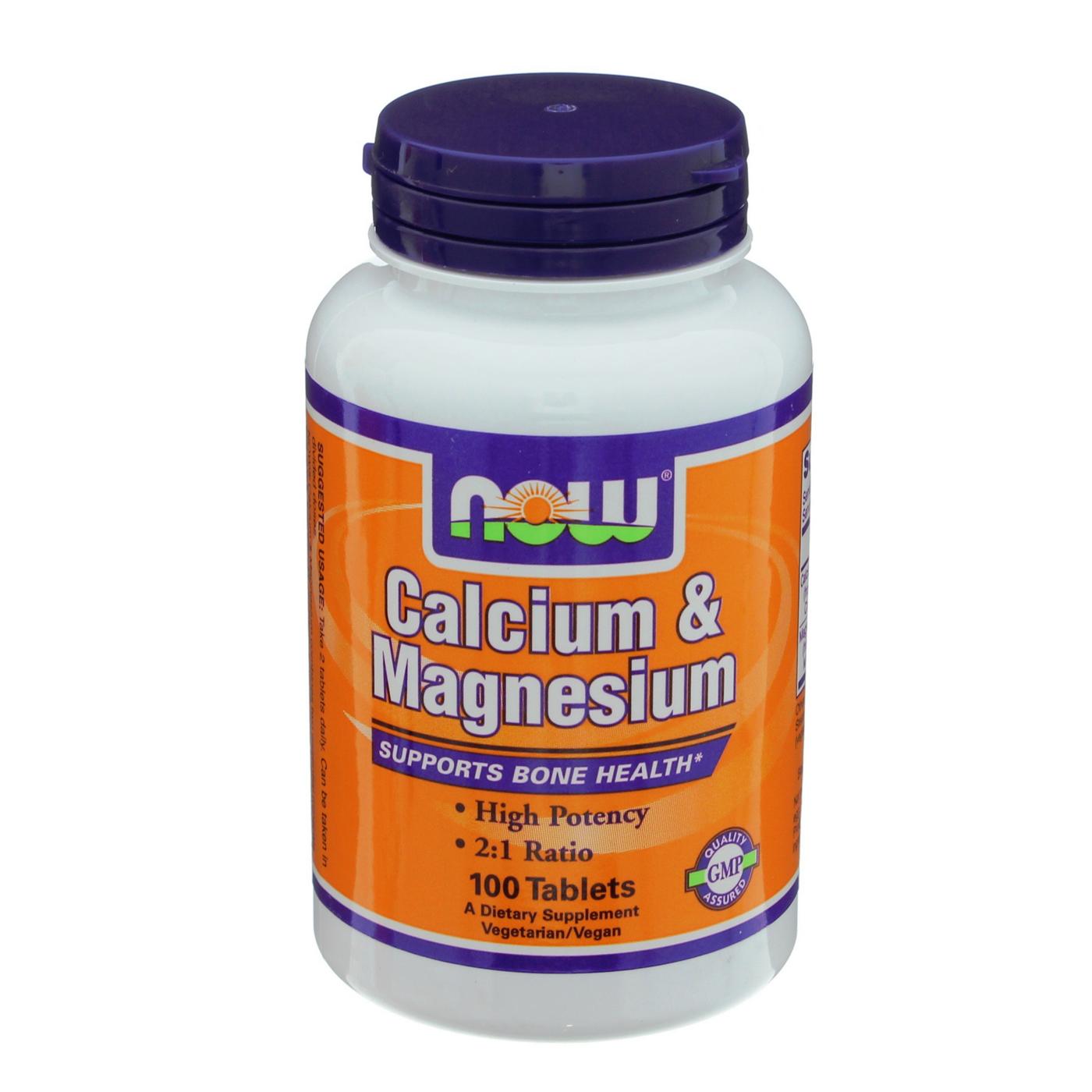 NOW Calcium & Magnesium Tablets; image 1 of 2