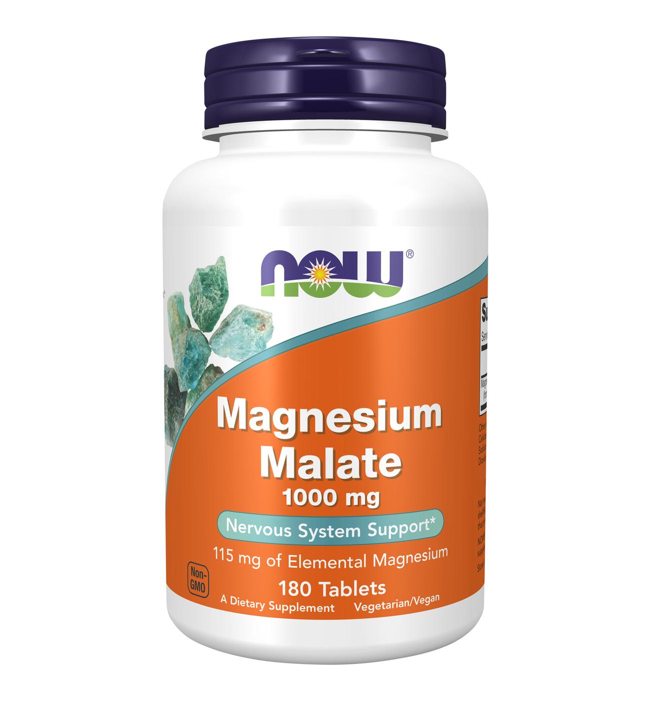 NOW Magnesium Malate 1000 mg Tablets; image 1 of 2