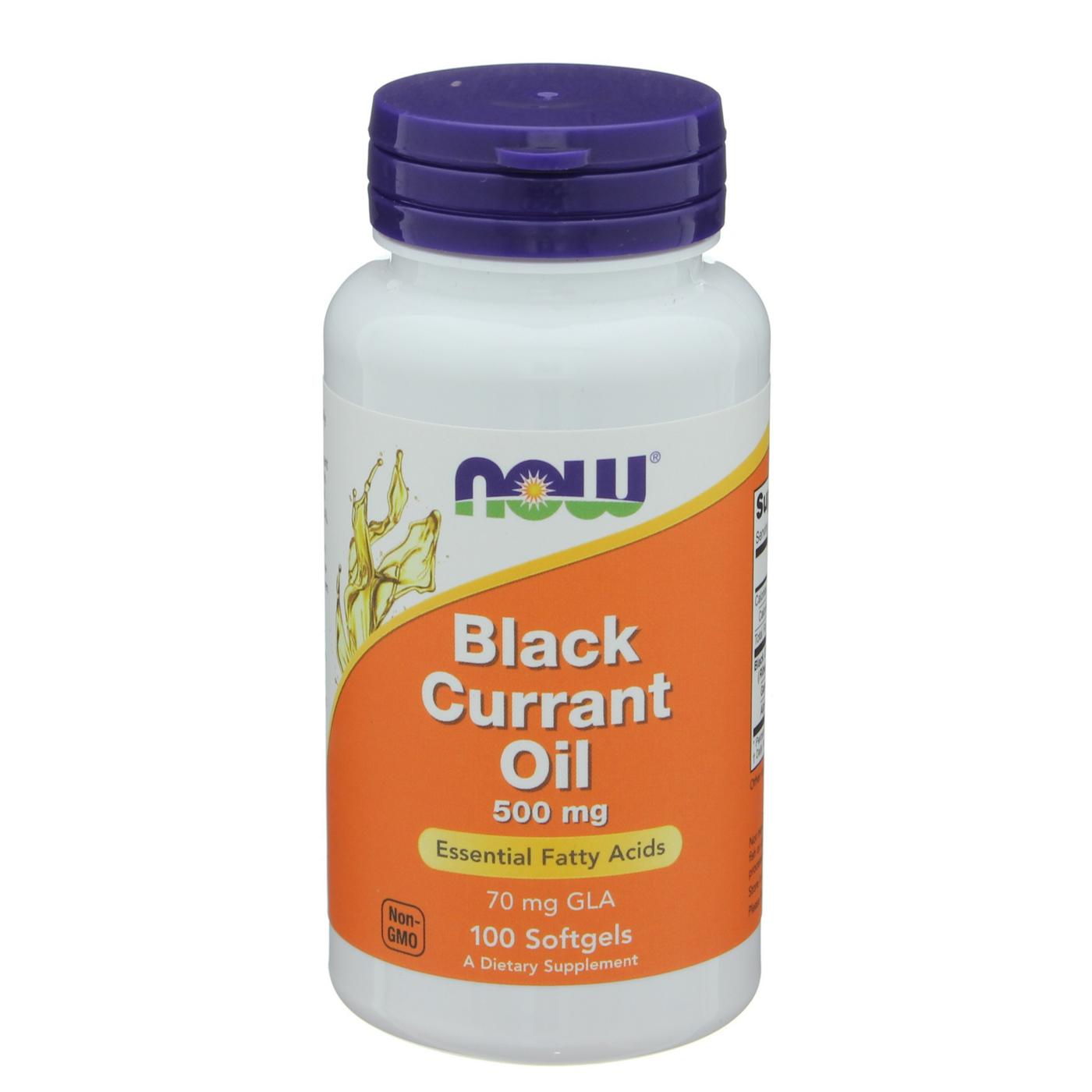 Now Black Currant Oil 500 mg Softgels; image 1 of 2