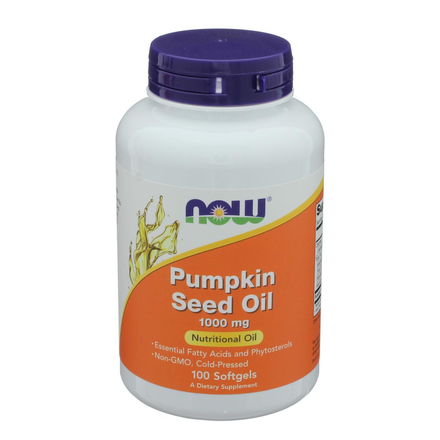 NOW Pumpkin Seed Oil 1000 mg Softgels; image 1 of 2