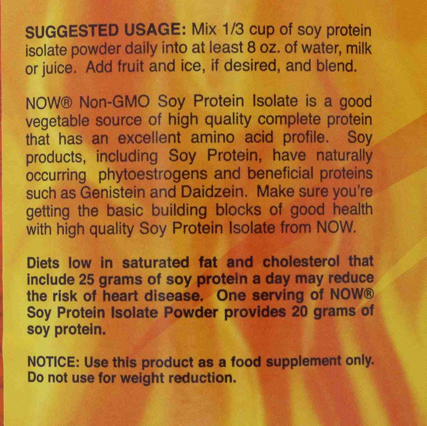 Now Sports Soy Protein Isolate Powder, Natural Unflavored; image 2 of 3