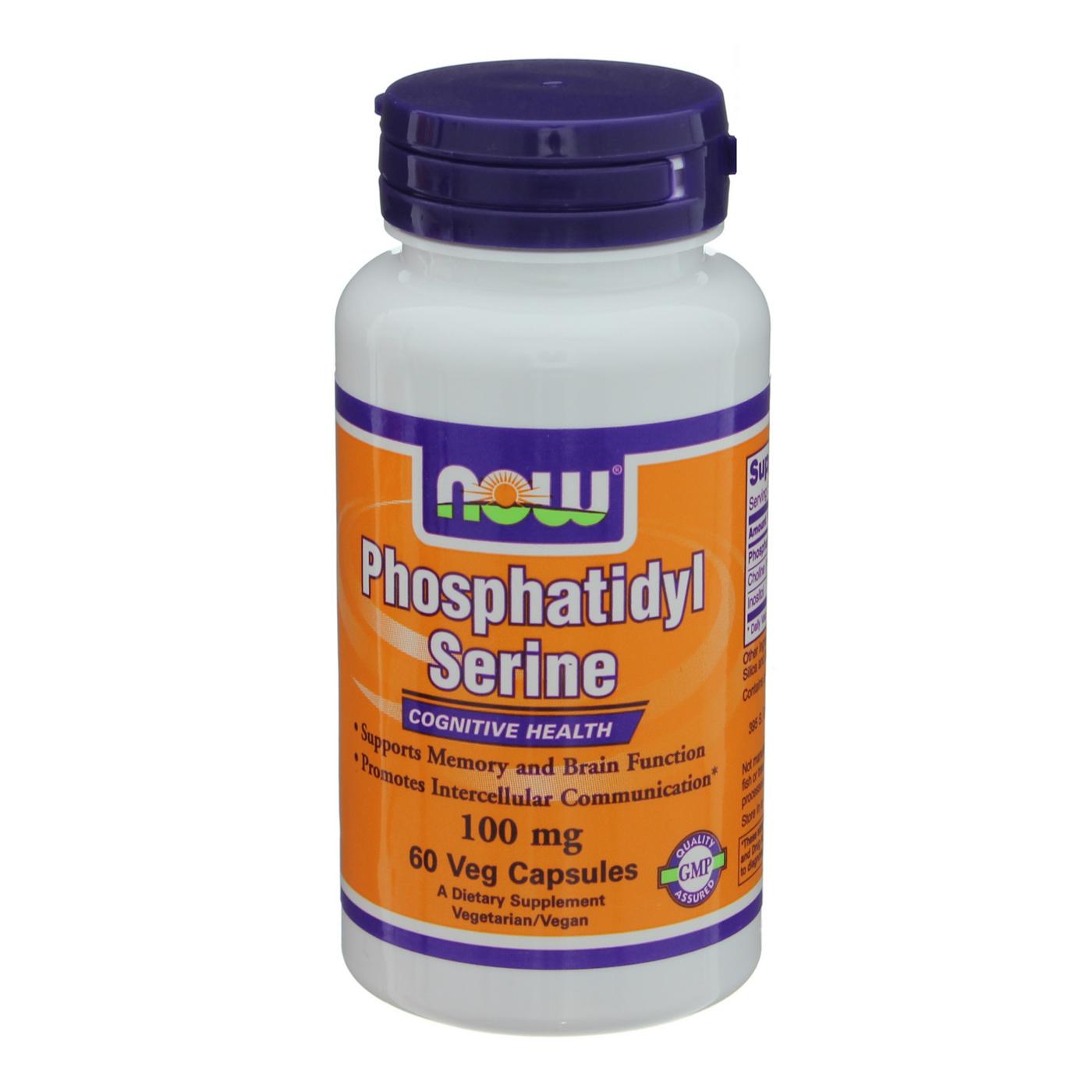 Now Phosphatidyl Serine 100 mg Veg Capsules; image 1 of 2