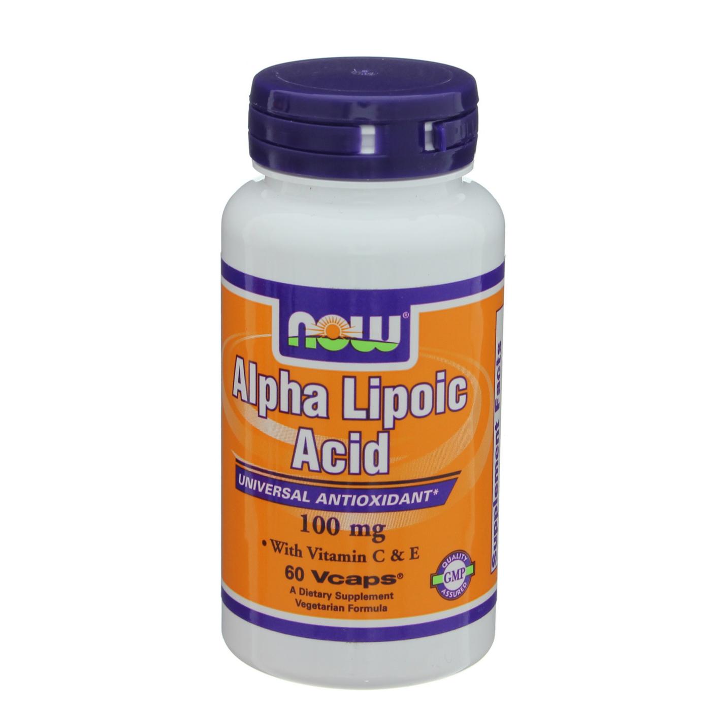 NOW Alpha Lipoic Acid 100 mg Vcaps; image 1 of 2