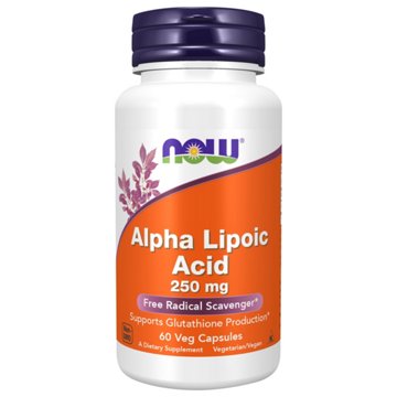 NOW Alpha Lipoic Acid 250 mg Capsules, 60 ct