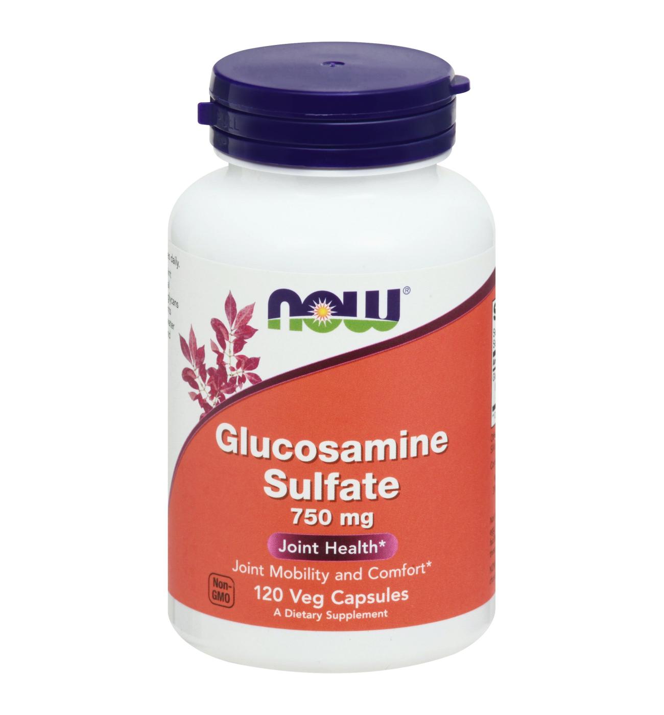 NOW Glucoscomine Sulfate 750 mg Capsules; image 1 of 2