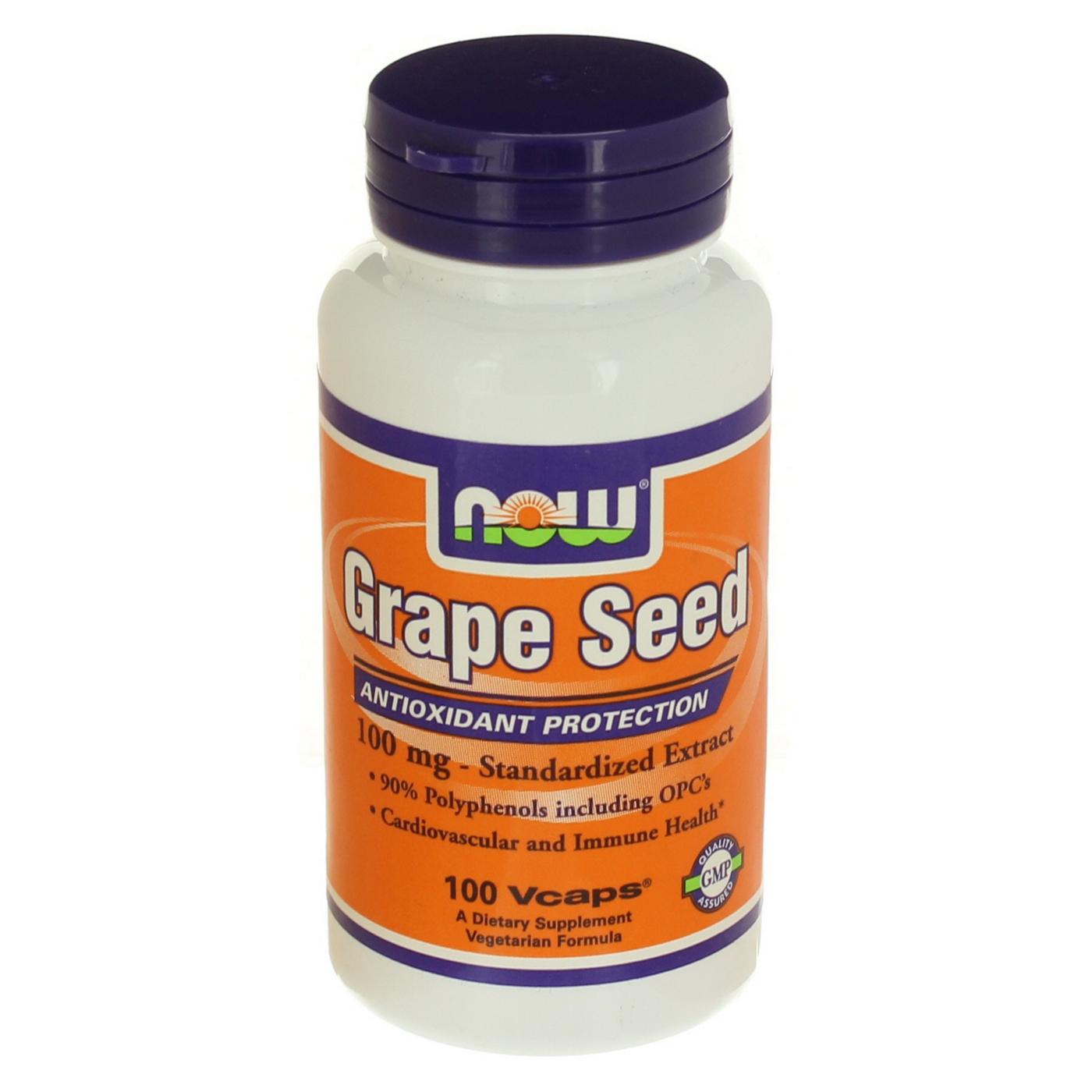 NOW Grape Seed 100 mg Vcaps; image 1 of 2
