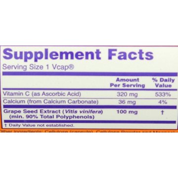 NOW Grape Seed 100 mg Vcaps, 100 ct