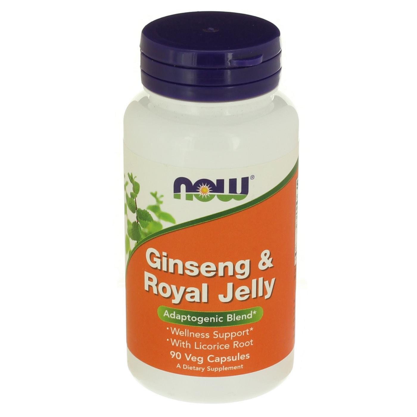 NOW Ginseng & Royal Jelly Capsules; image 1 of 2