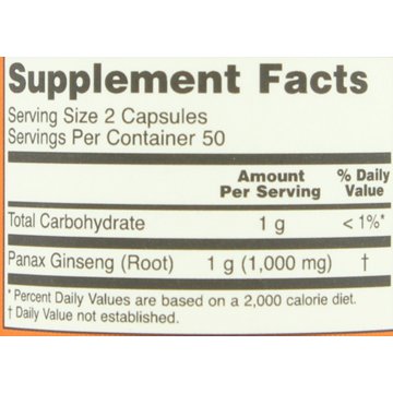 NOW Panax Ginseng 520 mg Capsules
