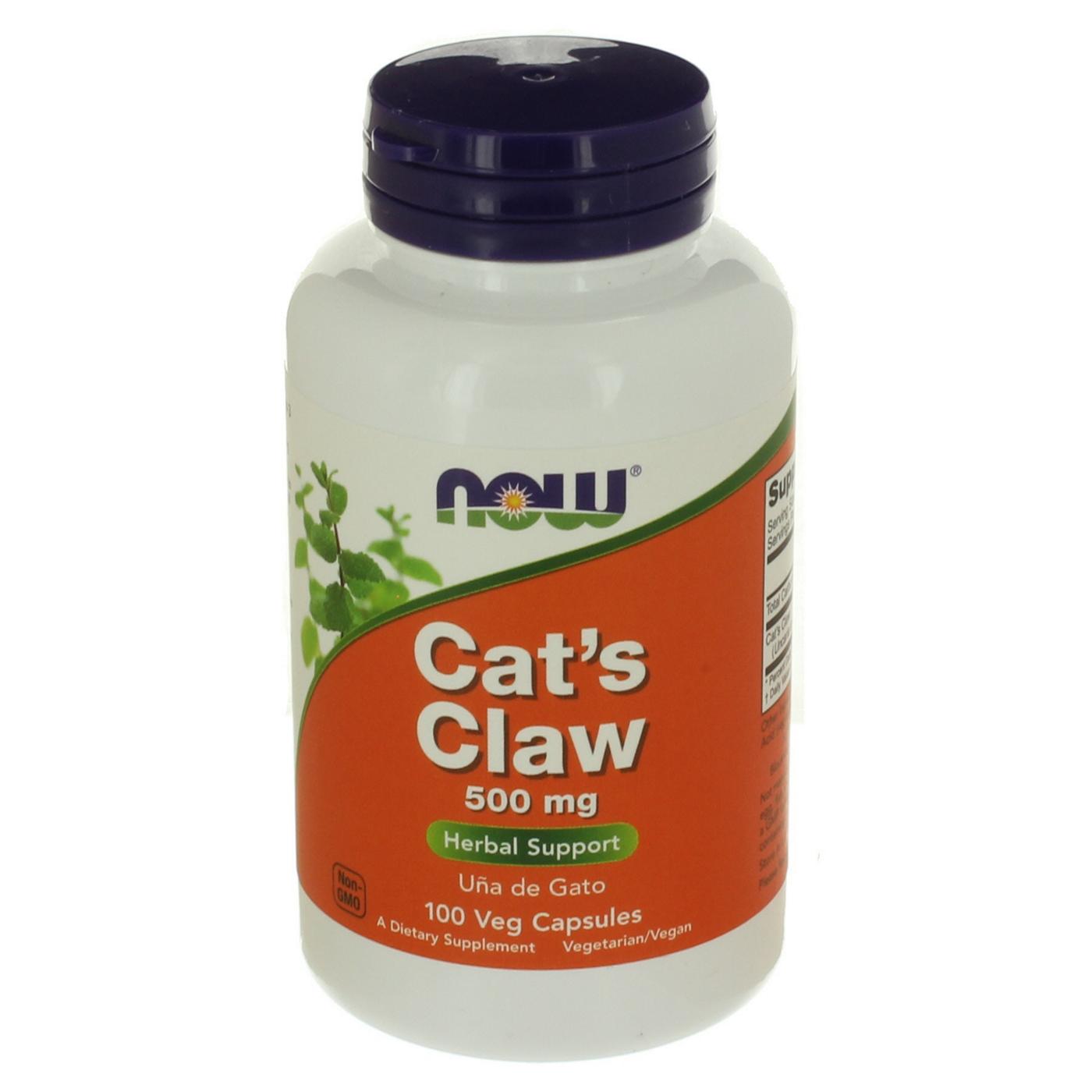 NOW Cat's Claw 500 mg Capsules; image 1 of 2