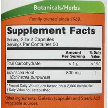 NOW Echinacea 400 mg Capsules