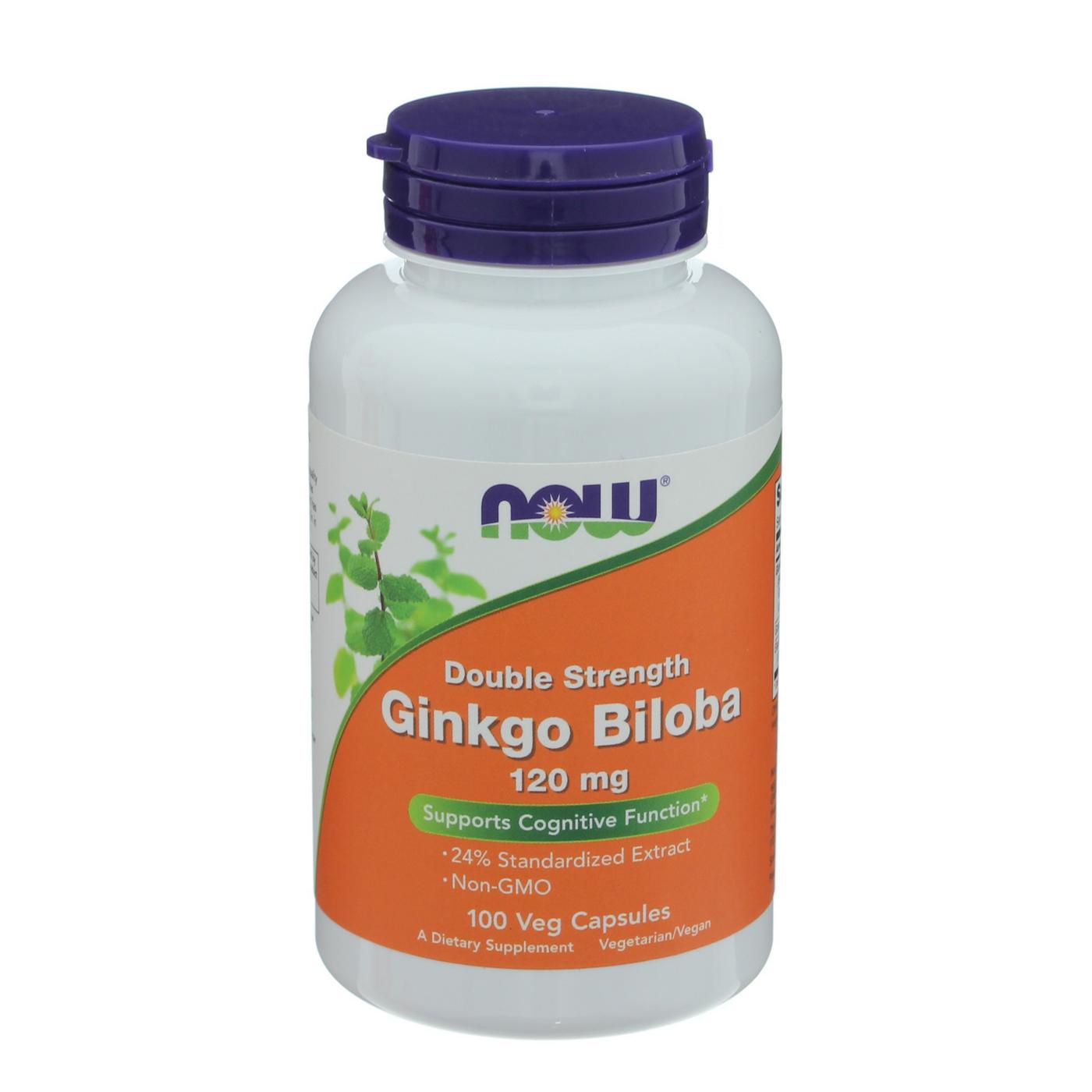 NOW Ginkgo Biloba 120 mg Veg Capsules; image 1 of 2