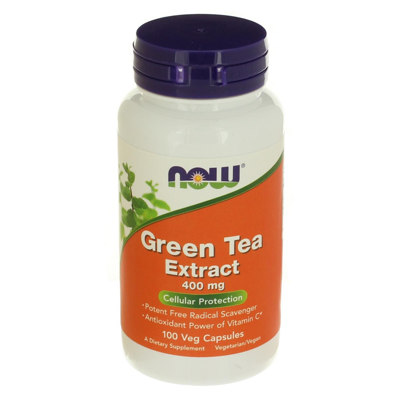 NOW Green Tea Extract 400 mg Veg Capsules; image 1 of 2