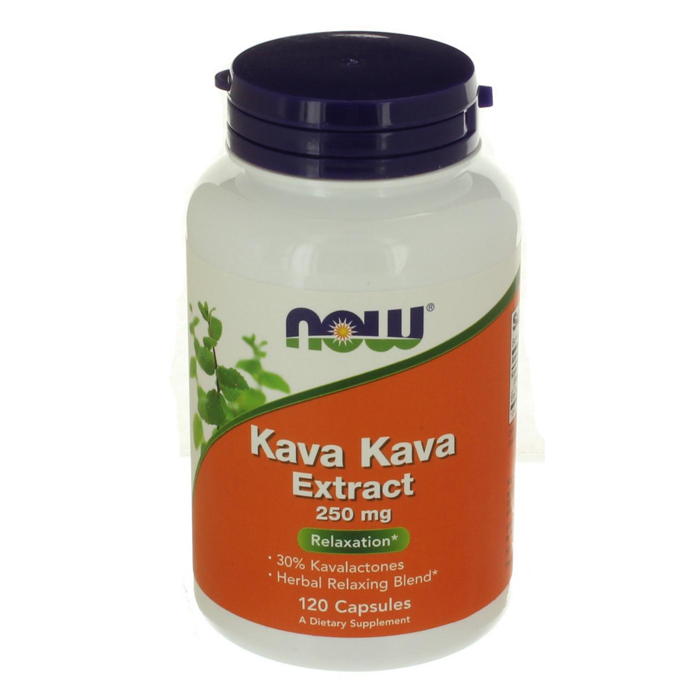 NOW Kava Kava Extract 250 mg Capsules; image 1 of 2