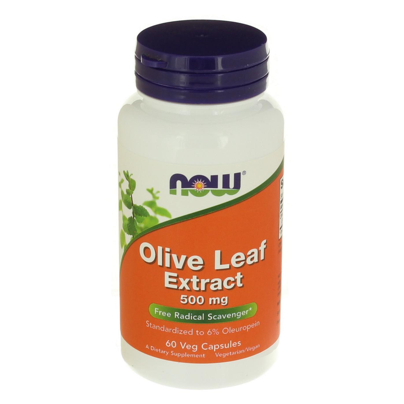 NOW Olive Leaf Extract 500 mg Veg Capsules; image 1 of 2
