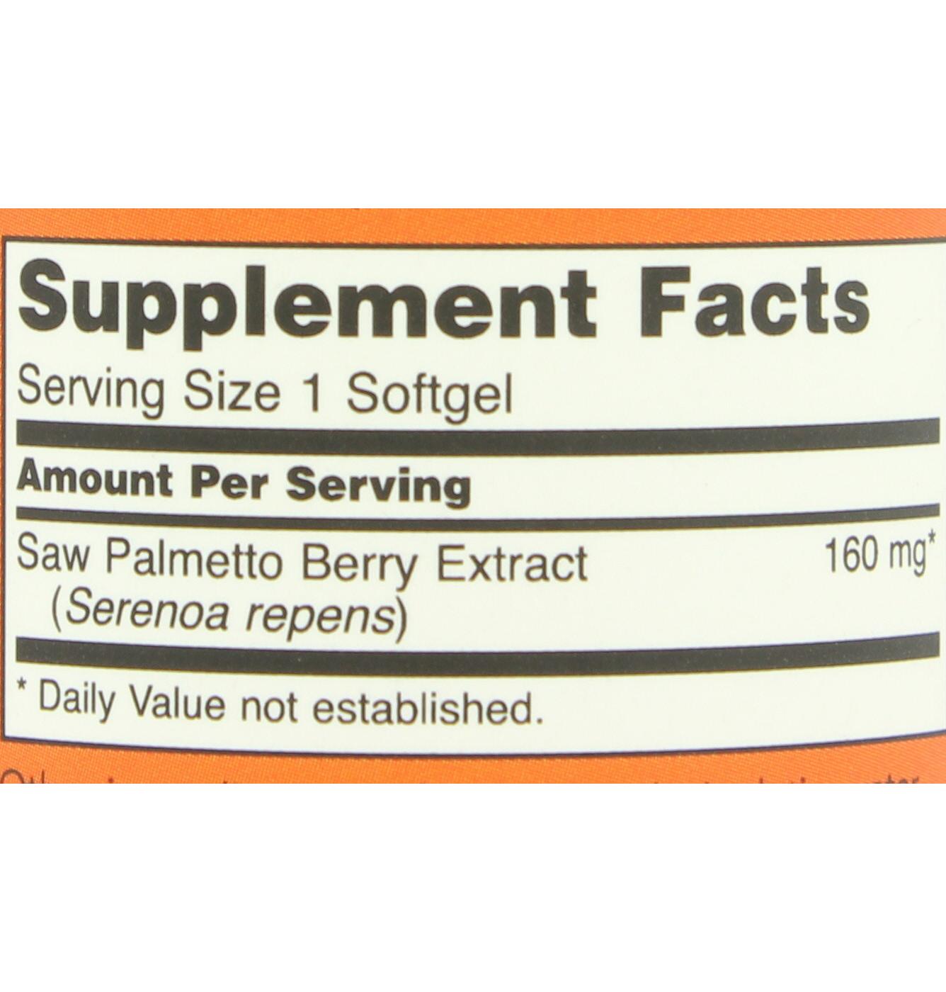 NOW Saw Palmetto Extract 160 mg Softgels Shop Herbs & homeopathy at HEB