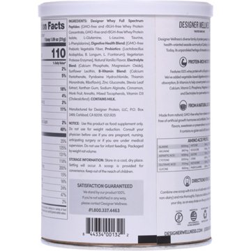 Designer Wellness Designer Whey 20g Protein Powder - French Vanilla