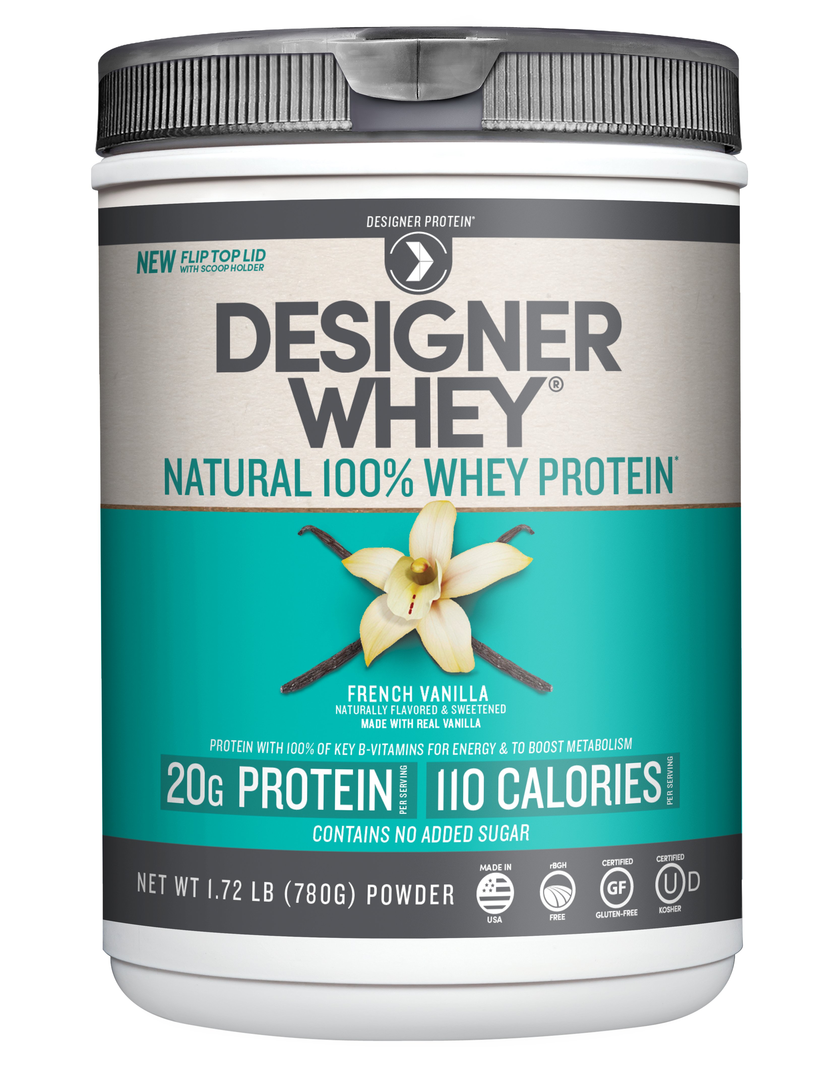 Designer Whey Natural 100% Whey Protein - French Vanilla - Shop Diet