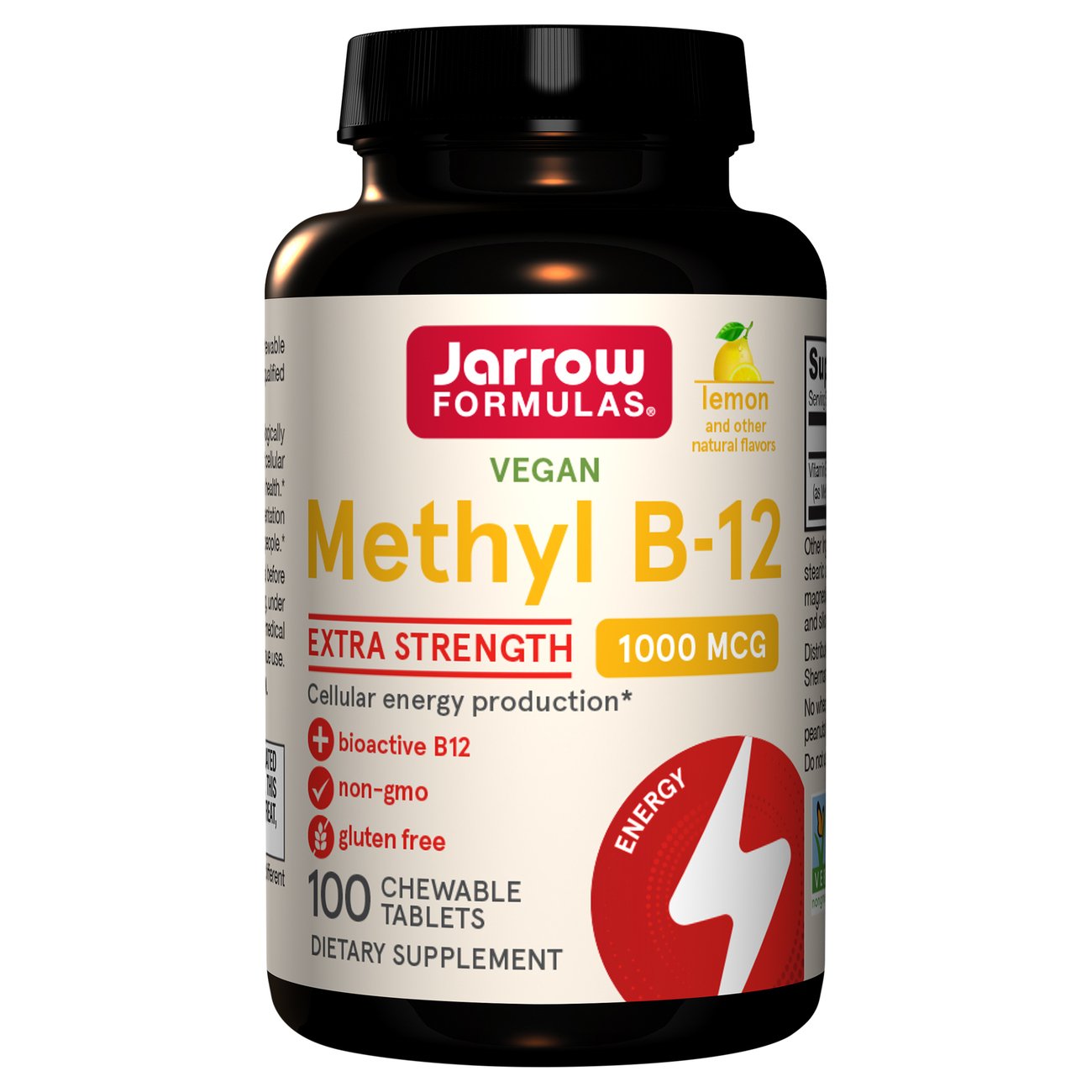 Jarrow Formulas Methyl B12 Chewable Tablets Lemon Shop Vitamins A