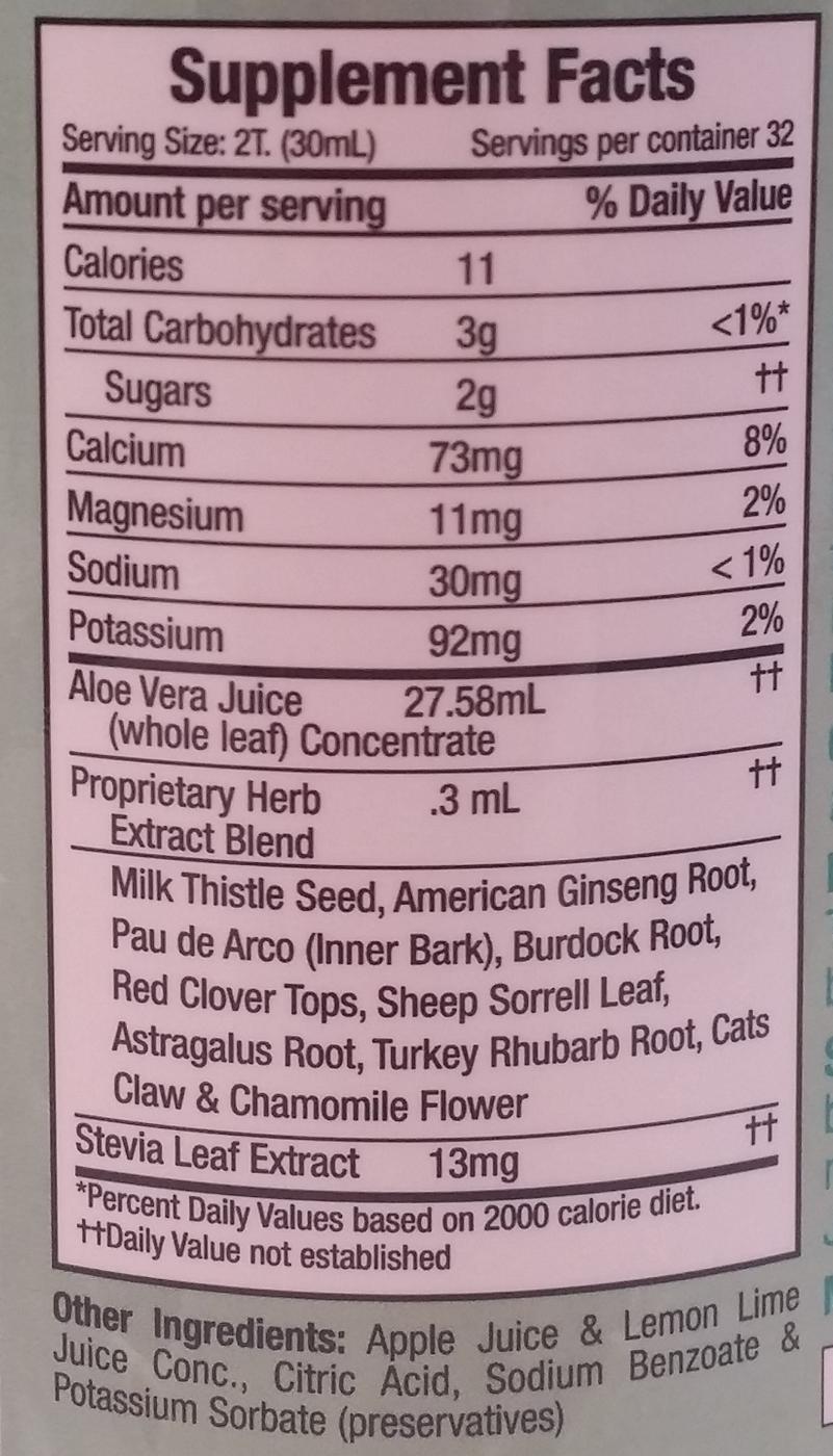 Aloe Life Terry's Herbal Aloe Detox Plus Formula