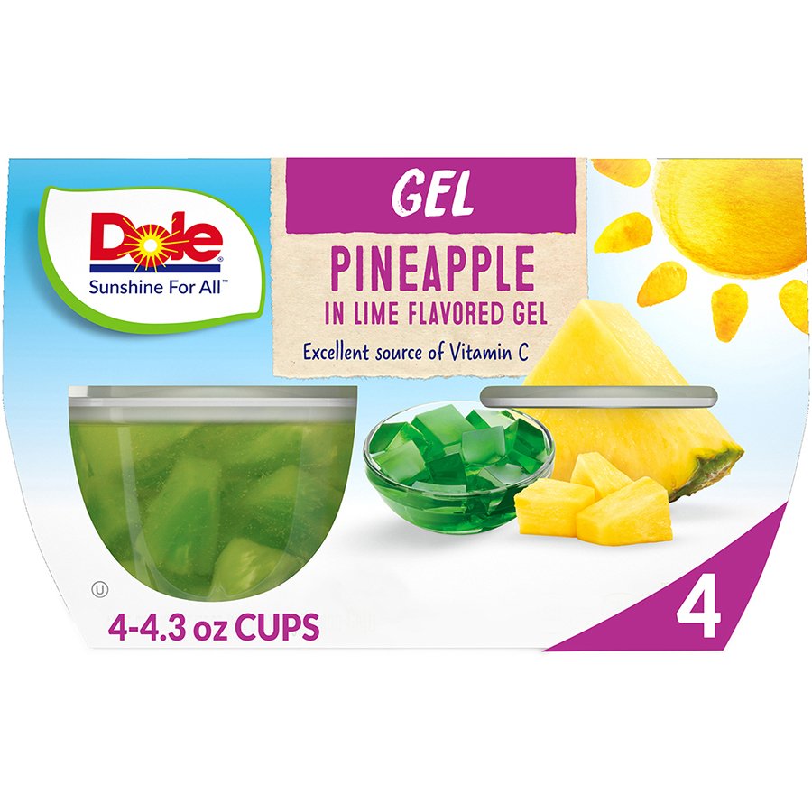 Dole Fruit Bowls Pineapple In Lime Flavored Gel Shop Mixed Fruit At