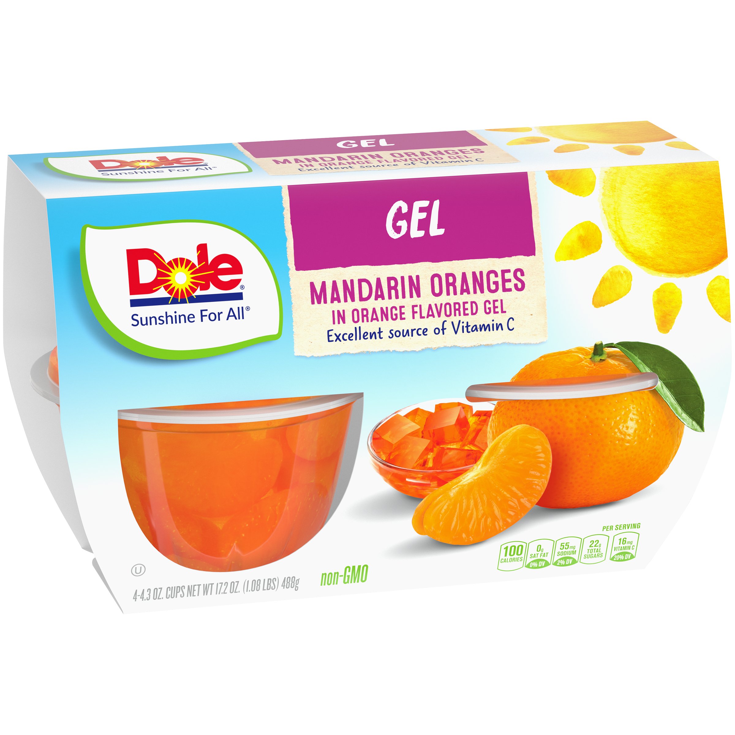 Dole Fruit Bowls Mandarins in Orange Flavored Gel Shop Citrus