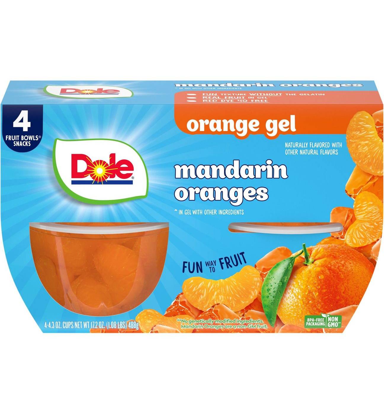 Dole Fruit Bowls - Mandarins in Orange Flavored Gel; image 7 of 7