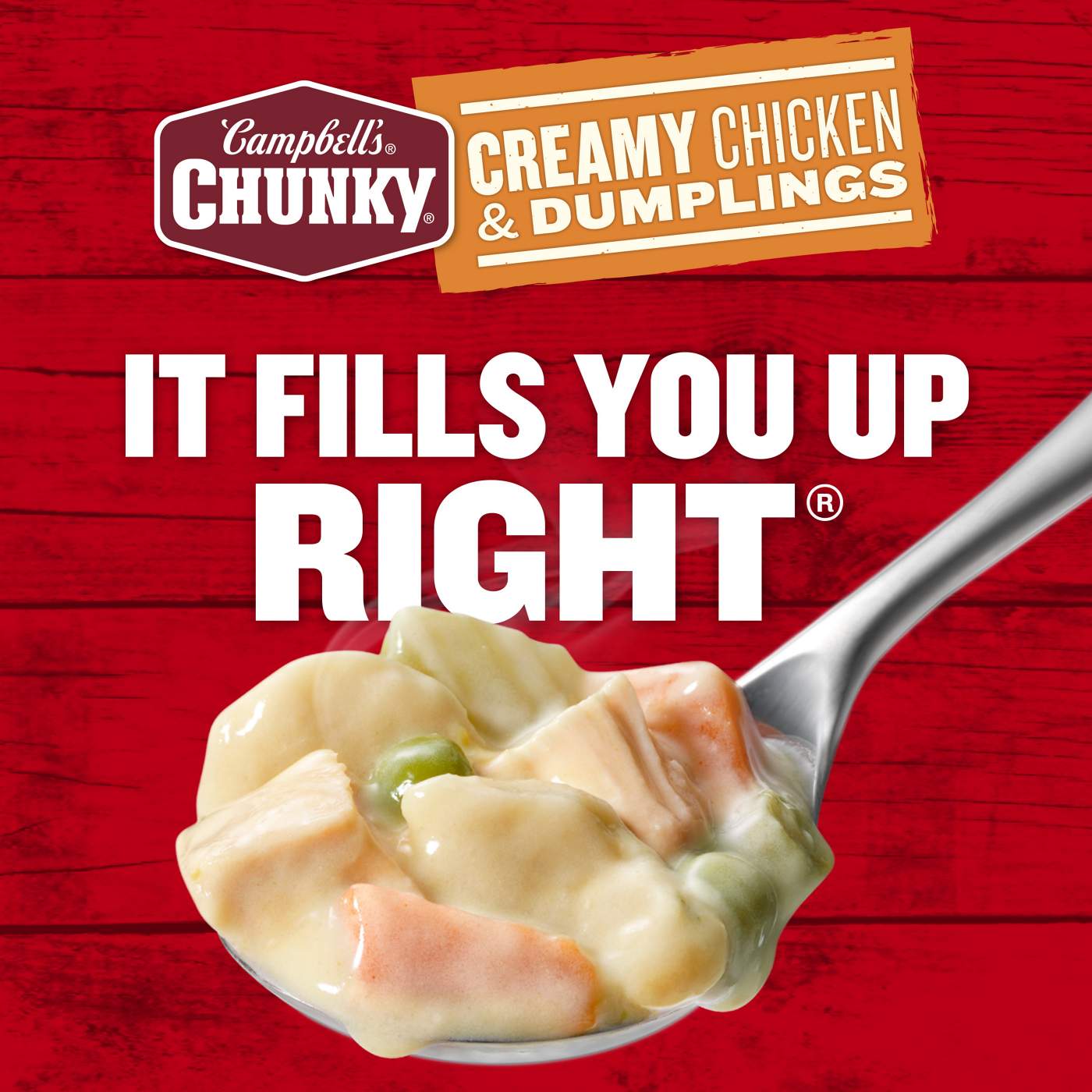 Campbell's Chunky Creamy Chicken & Dumplings Soup; image 7 of 9