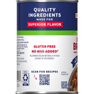 Swanson 50% Less Sodium Beef Broth, 14.5 oz