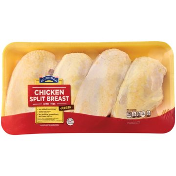 Hill Country Fare Bone In Split Chicken Breasts, Value Pack, Avg. 5.25 lbs