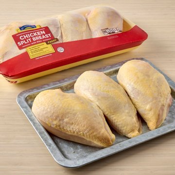 Hill Country Fare Bone In Split Chicken Breasts, Value Pack, Avg. 5.25 lbs