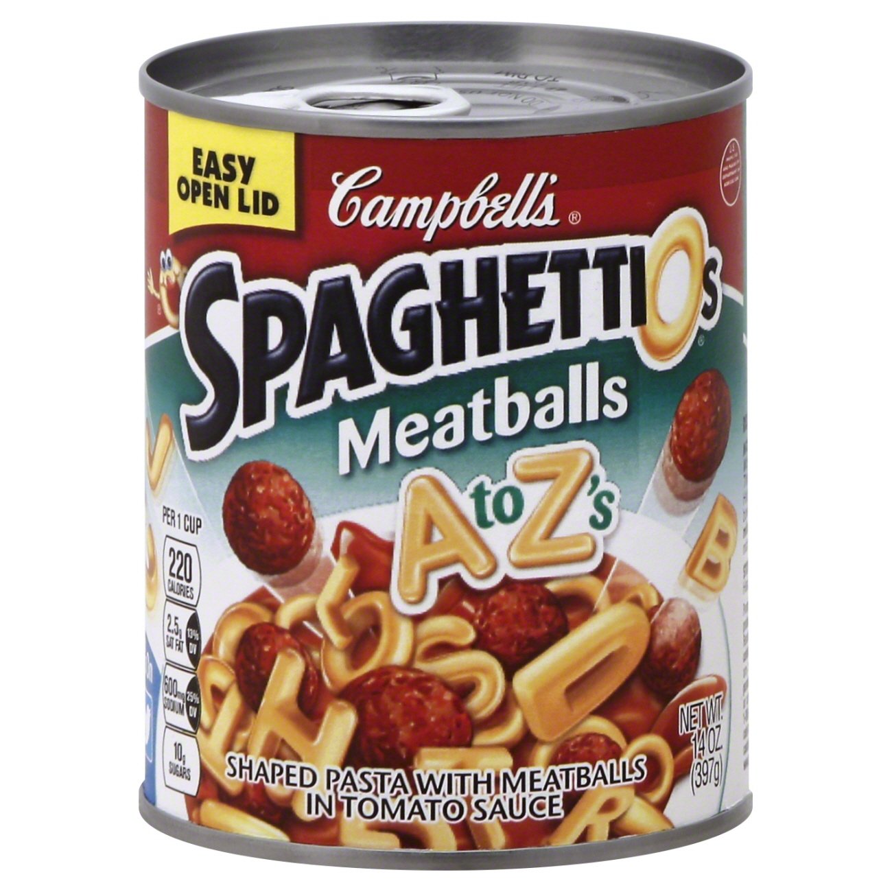 Campbell's SpaghettiOs A To Z's With Meatballs - Shop Pantry Meals At H-E-B